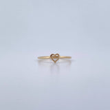 Anillo Silueta Corazon 1.15gr / T7 1/4 / Liso Oro Amarillo 18K $