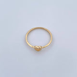 Anillo Silueta Corazon 1.15gr / T7 / Liso Oro Amarillo 18K $