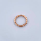 Anillo Argolla BV 3.8gr / T7 1/4 / Circones Blancos Oro Rosa 18K $