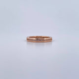 Anillo Argolla BV 3.8gr / T7 1/4 / Circones Blancos Oro Rosa 18K $