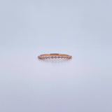 Anillo Argolla Churumbela 1gr / T6 / Circones Blancos Oro Rosa 18K $