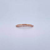 Anillo Argolla Churumbela 1.05gr / T7 1/2 / Circones Blancos Oro Rosa 18K $