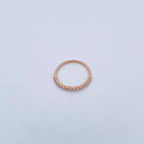 Anillo Argolla Churumbela 1.05gr / T7 1/2 / Circones Blancos Oro Rosa 18K $