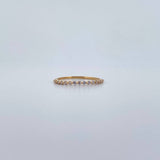 Anillo Argolla Churumbela 1.05gr / T7 1/4 / Circones Blancos Oro Amarillo 18K $