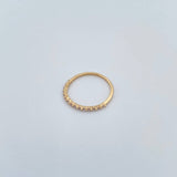 Anillo Argolla Churumbela 1.05gr / T7 1/4 / Circones Blancos Oro Amarillo 18K $