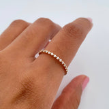 Anillo Argolla Churumbela 1.05gr / T7 1/4 / Circones Blancos Oro Amarillo 18K $