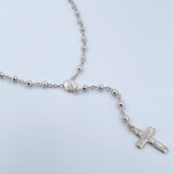 Rosario Virgen Milagrosa 6.15gr / 49.2cm / Oro Blanco 18K $