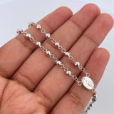 Rosario Virgen Milagrosa 6.15gr / 49.2cm / Oro Blanco 18K $