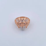Anillo Rostro Cristo 7.65gr / T9 3/4 / Circones Azules Dos Oros Blanco Rosa 18K $