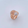 Anillo Rostro Cristo 7.65gr / T9 3/4 / Circones Azules Dos Oros Blanco Rosa 18K $