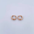 Candongas Carril Doble 1.05gr / 1cm / Circones Colores Oro Rosa 18K $