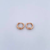 Candongas Carril Doble 1.05gr / 1cm / Circones Colores Oro Rosa 18K $