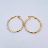 Candongas Lore 3.6gr / 3.3cm / Rayado Oro Amarillo 18K $
