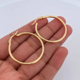 Candongas Lore 3.6gr / 3.3cm / Rayado Oro Amarillo 18K $