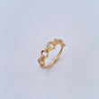 Anillo Churumbela Rombos 1.65gr / T5 1/2 / Circones Blancos Oro Amarillo 18K $