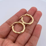 Candongas Kira 2.3gr / 2.2cm / Torcidas Oro Amarillo 18K $