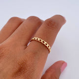 Anillo Cubano 1gr / T6 / Oro Amarillo 18K $