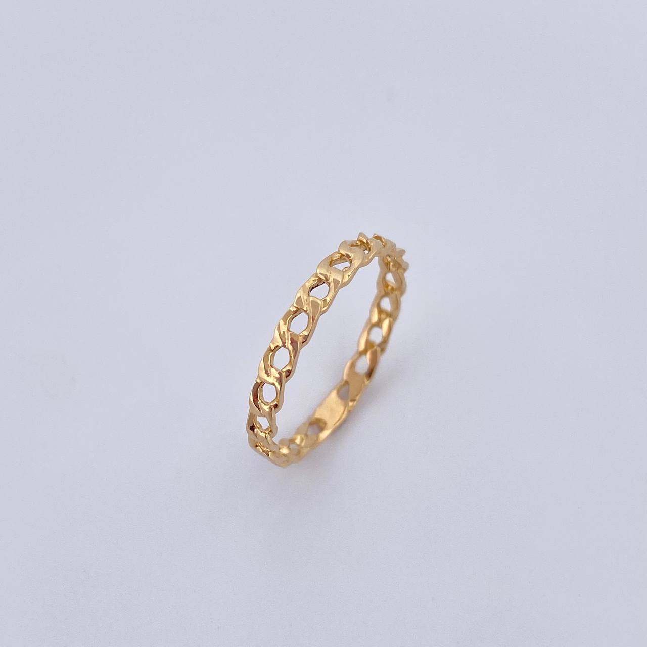 Anillo Cubano 1gr / T6 / Oro Amarillo 18K $