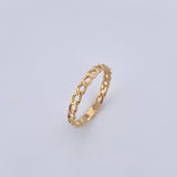 Anillo Cubano 1gr / T6 / Oro Amarillo 18K $