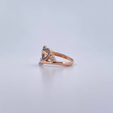 Anillo Corazon Flecha 2.75gr / T6 1/2 / Circones Blancos Dos Oros Blanco Rosa 18K $