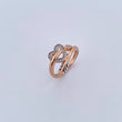 Anillo Corazon Flecha 2.75gr / T6 1/2 / Circones Blancos Dos Oros Blanco Rosa 18K $