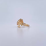 Anillo Arbol De La Vida 2.4gr / T5 1/2 / Circones Colores Oro Amarillo 18K $