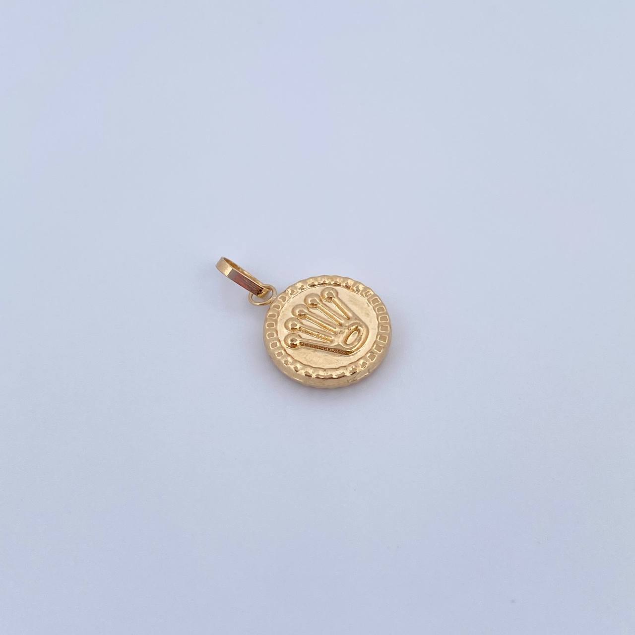 Dije Corona RX 0.85gr / 1.9cm / Troquelado Oro Amarillo 18K $