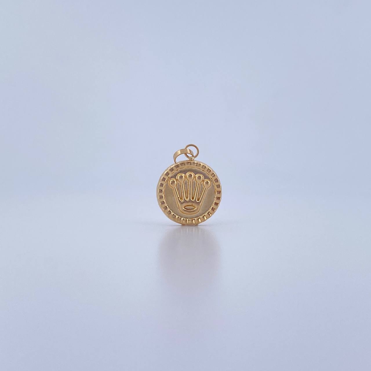 Dije Corona RX 0.85gr / 1.9cm / Troquelado Oro Amarillo 18K $