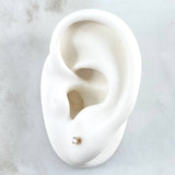 Topos Piedra 0.75gr / 2.6mm Diamantes Blancos 16pts Oro Amarillo 18K (Joya) ©