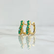 Candongas Omegas Infinitas 2.5gr / 1.2cm / Esmeraldas 52pts Oro Amarillo 18K (Joya) ©