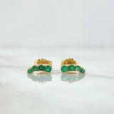 Topos Trio Curvo 1.25gr / 9mm Esmeraldas 23Pts Oro Amarillo 18K (Joya)