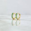 Candongas 1.55gr / 1.1cm / Esmeraldas 21Pts Oro Amarillo 18K (Joya)