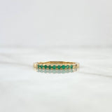 Anillo Churumbela Parcial 1.5gr / T5 3/4 / Esmeraldas 14Pts Oro Amarillo 18K (Joya)