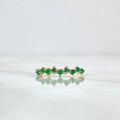 Anillo Churumbela Parcial Intercalada 1.45gr / T7 / Esmeraldas 18Pts Oro Amarillo 18K (Joya)