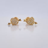Topos Corazon Flecha 1.2gr / Oro 18K $