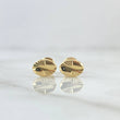 Topos Grano de Café 0.75gr / 7.5mm Diamantados Oro Amarillo 18K