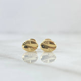Topos Grano de Café 0.75gr / 7.5mm Diamantados Oro Amarillo 18K