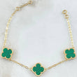 Pulso Aro Seguido Trebol 5.2gr / 18cm-19cm / Nac.Esp. Oro 18K