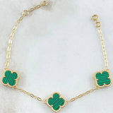 Pulso Aro Seguido Trebol 5.2gr / 18cm-19cm / Nac.Esp. Oro 18K