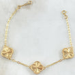 Pulso Aro Seguido Trebol 5.95gr / 16cm-18cm / Nac.Esp. Oro 18K -
