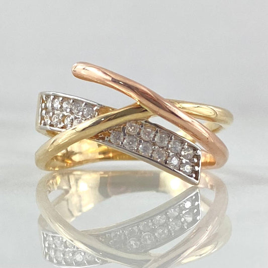 Anillo Cruzado 3.6gr / T6 1/4 / Oro 18K