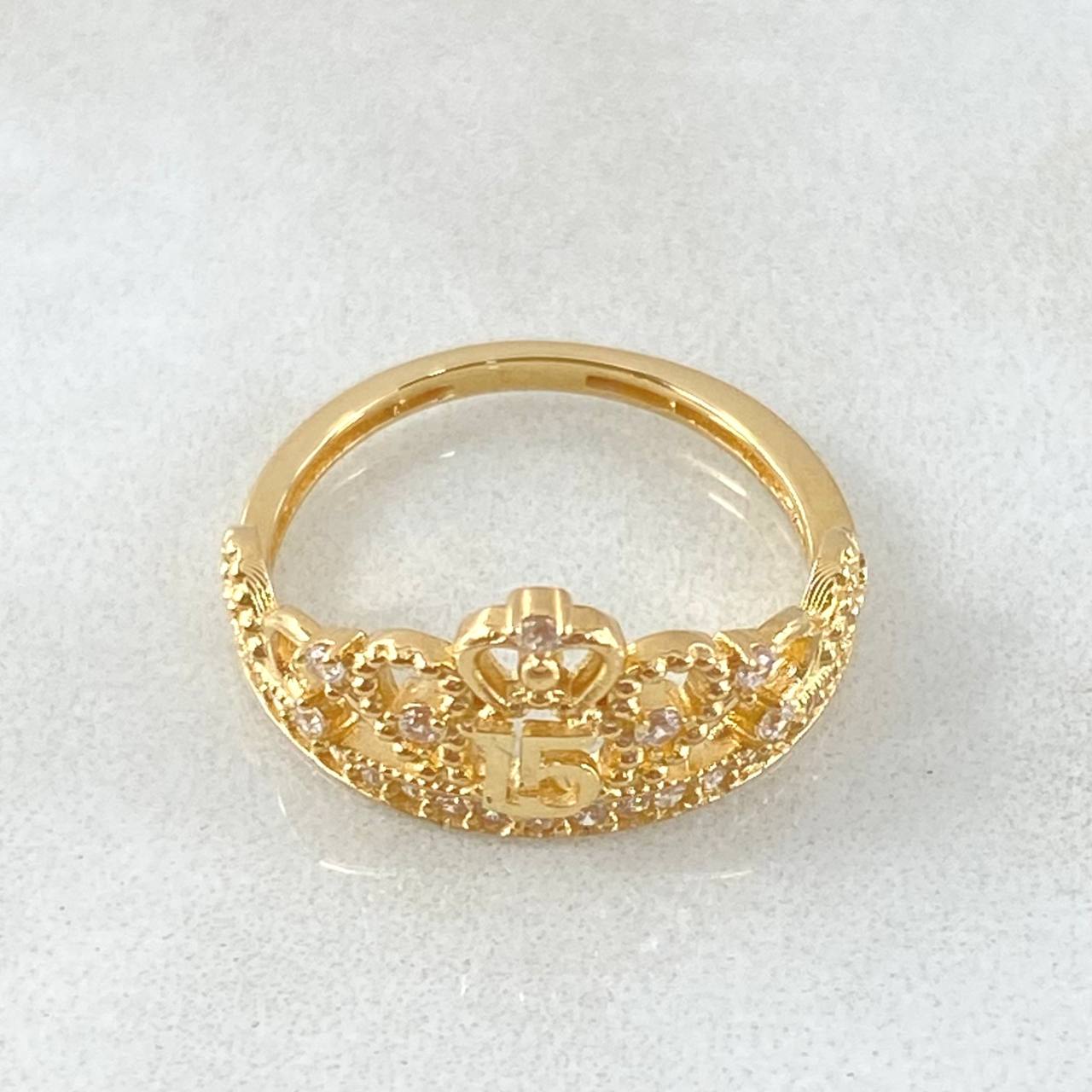Anillo Corona 15s 2.65gr / T5 1/4 / Oro 18K