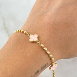Pulso Militar Trebol 4.2gr / 18.5cm / Oro 18K -