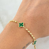 Pulso Militar Trebol 4.3gr / 19cm / Oro 18K -