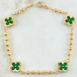Pulso Militar Trebol 4.95gr / 19cm / Oro 18K -