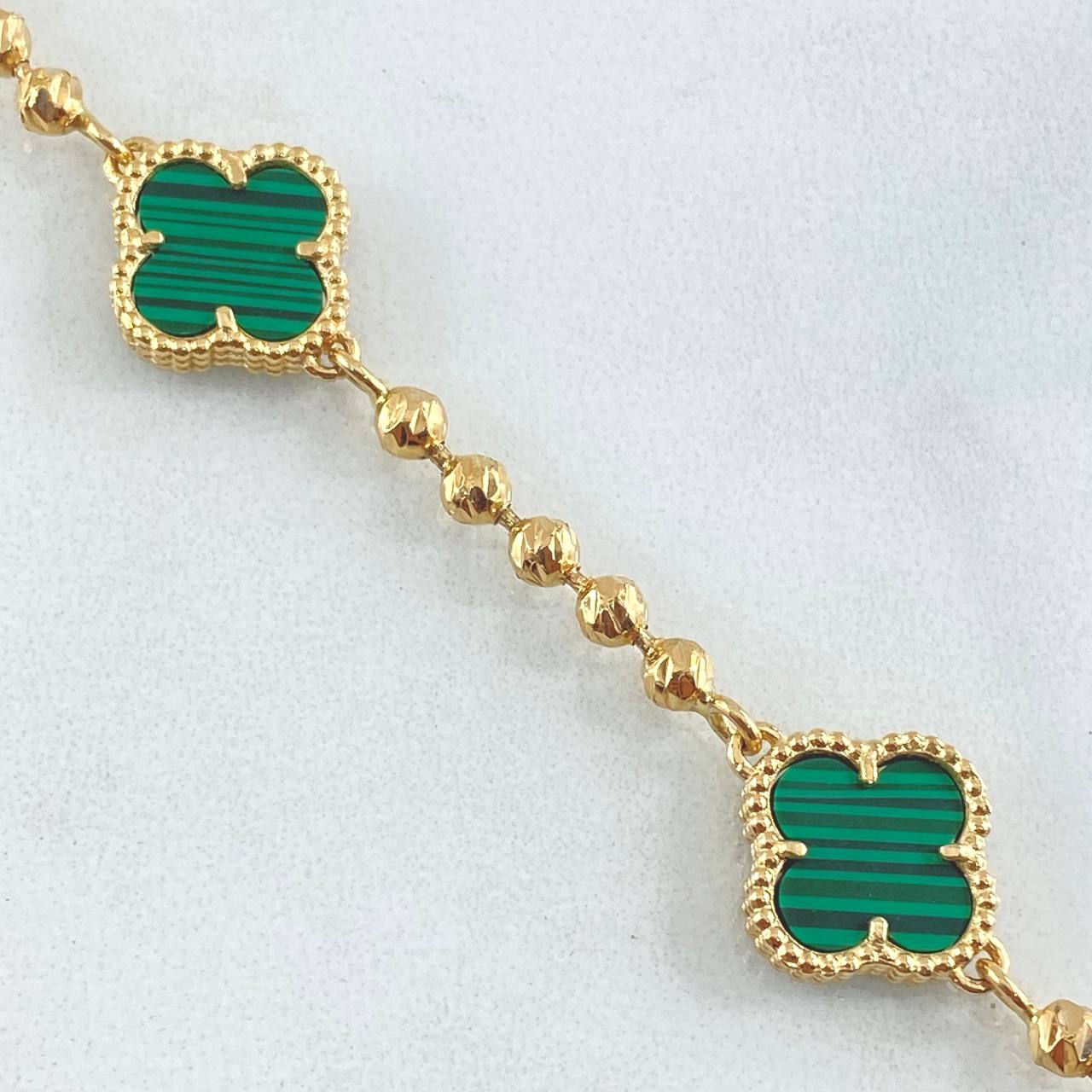 Pulso Militar Trebol 10gr / 19cm / Nac.Esp. Oro 18K ©