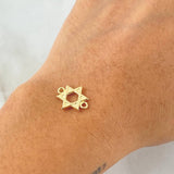 Herraje Estrella De David 0.6gr / 1.5cm / Oro 18K ©
