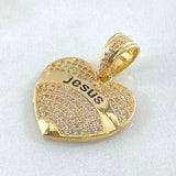 Dije Corazon Jesus 4.2gr / 2.5cm / Oro 18K *