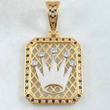 Dije Placa Corona 10gr / 4.6cm / Oro 18K ©