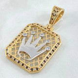 Dije Placa Corona 10gr / 4.6cm / Oro 18K ©